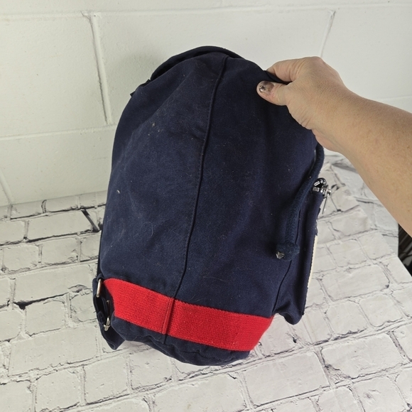 Vtg 90s y2k Tommy Hilfiger spell out drawstring backpack - Picture 7 of 10